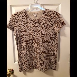 Leopard print sweater tee